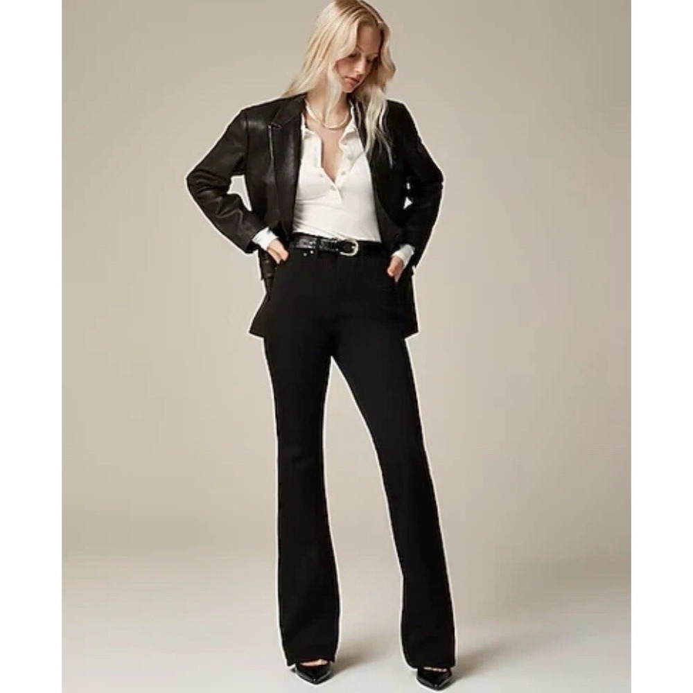 J.Crew High Rise Flared Leg Bootcut Jeans Women's Plus Size 36 Black '03 CC512 - Picture 1 of 9